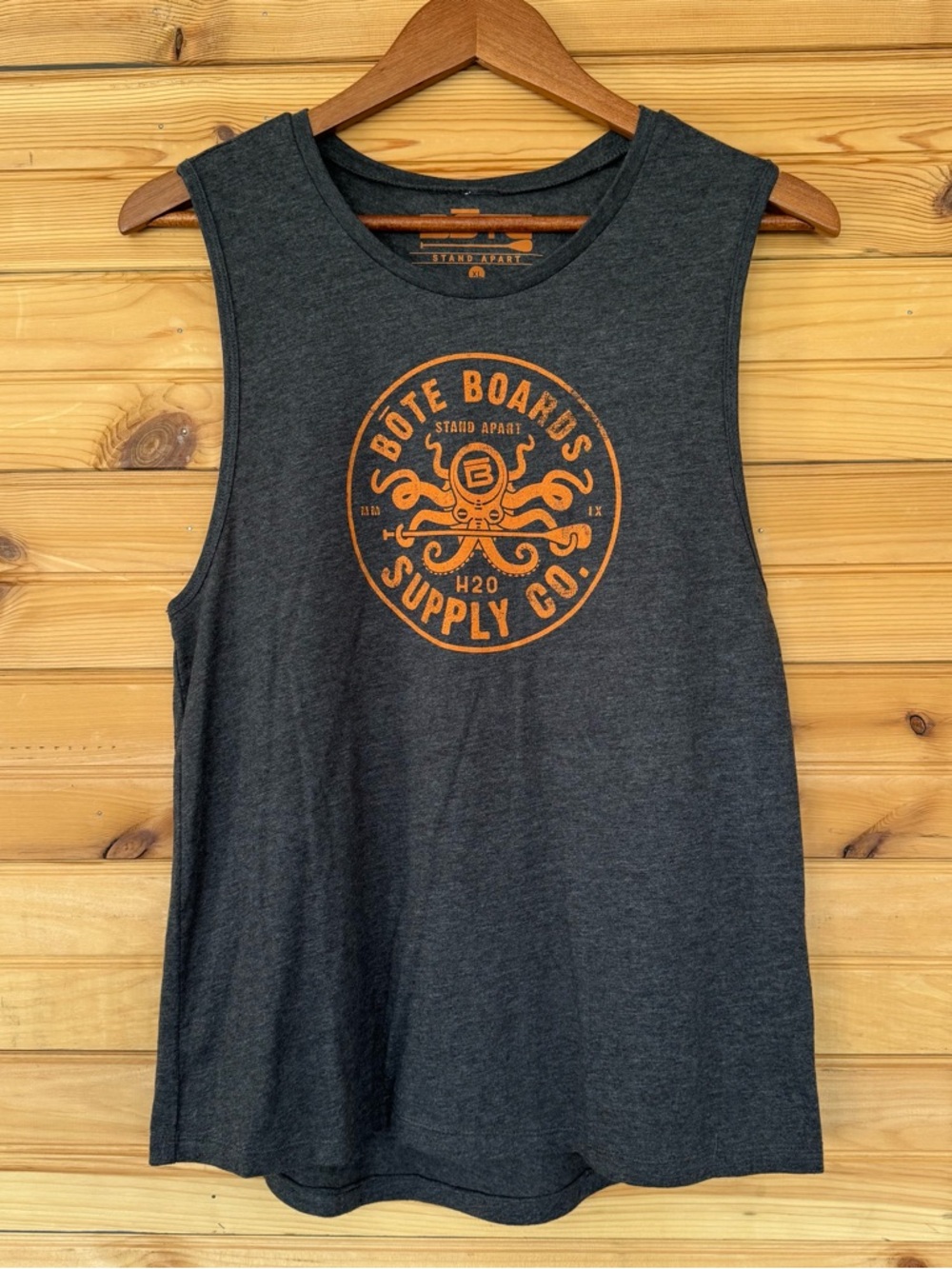 BOTE | Women’s XL Charcoal Graphic Tank Top Octopus Logo